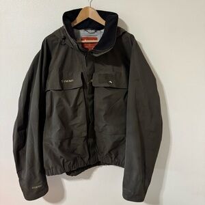 Simms Gore-Tex Guide Classic Wading Jacket Army Green Fishing Waterproof-3XL